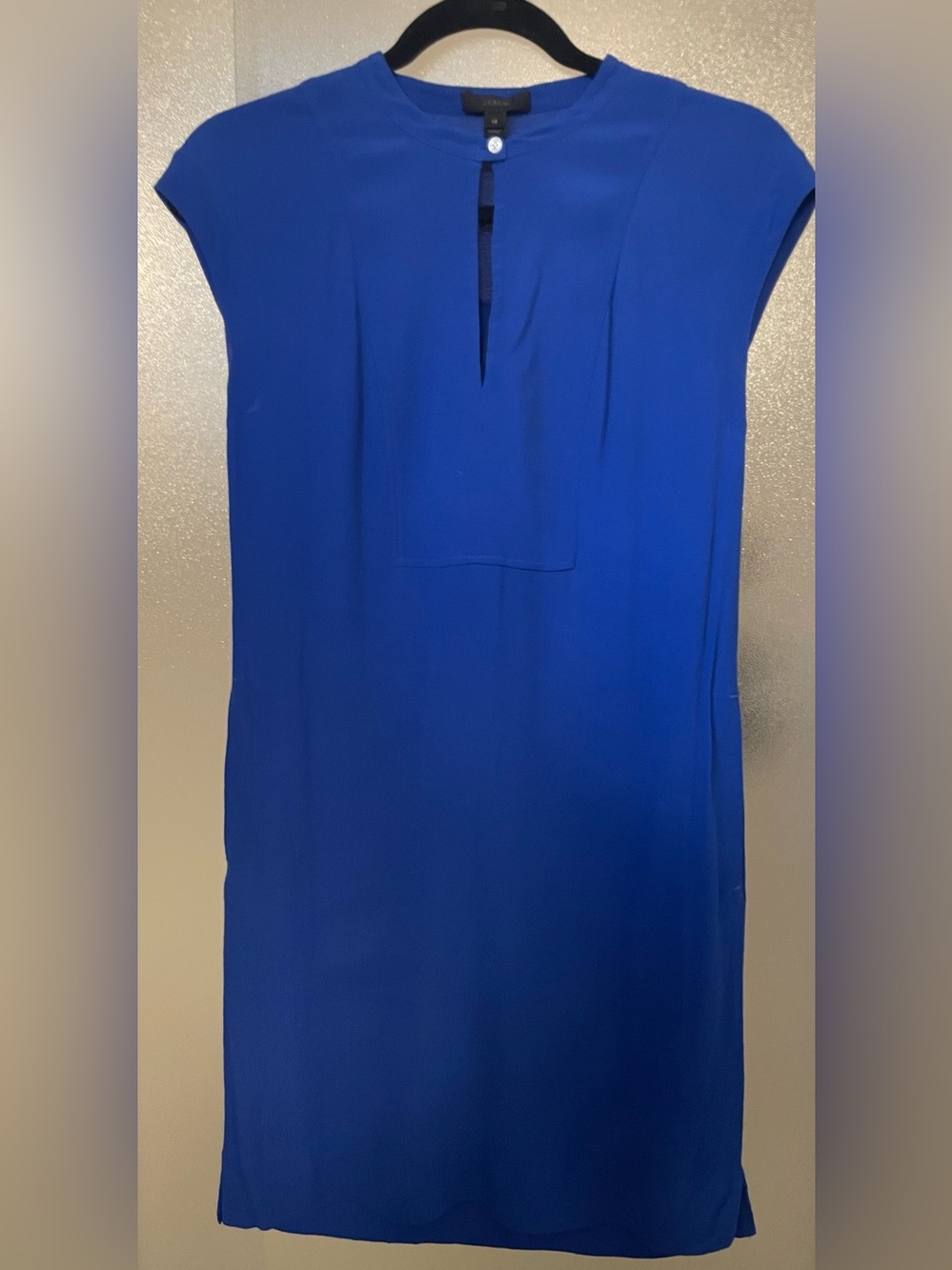 J. Crew Cobalt Blue Cap-Sleeve Dress